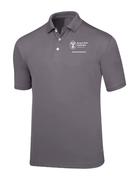 Callaway Core Medium Grey Performance Polo w/NNS Charleston Operations Logo