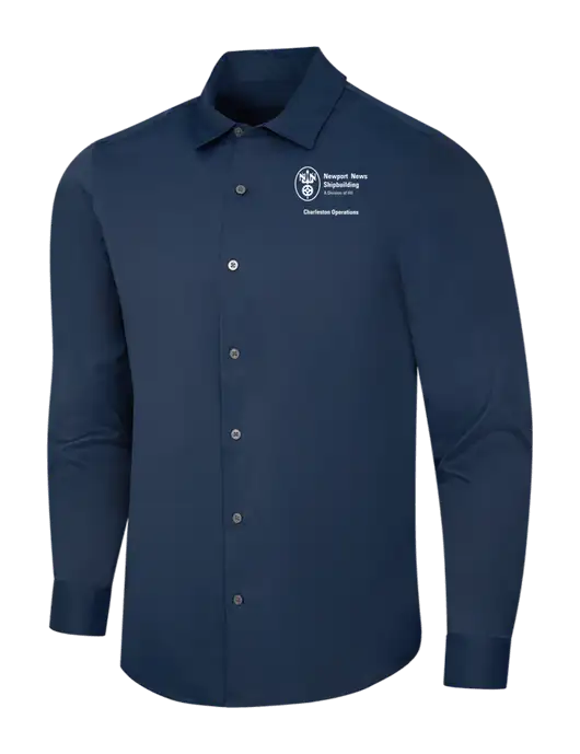 Navy City Stretch Shirt w/NNS Charleston Operations Logo
