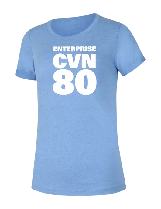 BELLA+CANVAS Womens Light Royal Triblend Short Sleeve Tee w/CVN 80 Logo