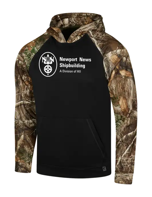 Russell Outdoors Black/Realtree Edge Camo Colorbock Performance Hoodie w/NNS Logo