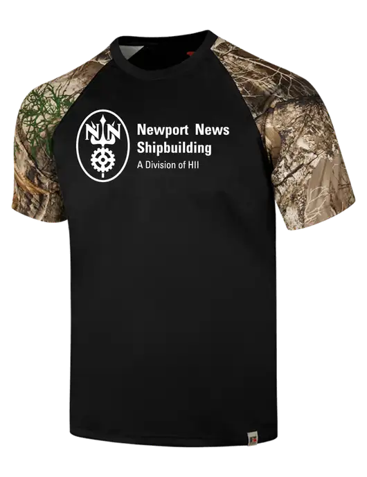 Russell Outdoors Black/Realtree Edge Camo Colorblock Performance T-Shirt w/NNS Logo