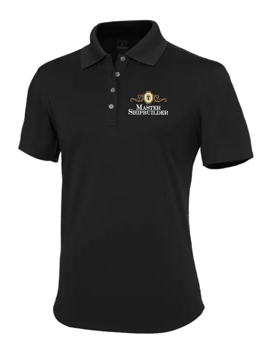 Callaway Womens Core Black Performance Polo w/Master Shipbuilder Logo